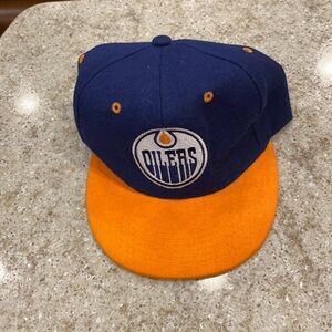 Edmonton Oilers American Needle Wool Replica 400s Two-Tone Snapback Hat